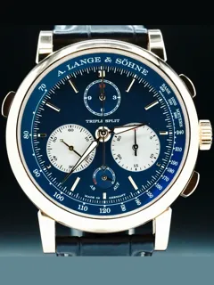 A. Lange Saxonia Triple Split LSLS4244AK 18k rose gold Blue