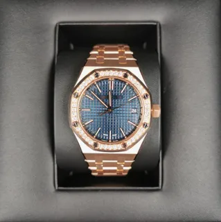 Audemars Piguet Royal Oak 15551OR.ZZ.1356OR.05 Rose gold Blue