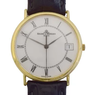 Baume & Mercier Vintage 15205 32mm 18ct Gold White