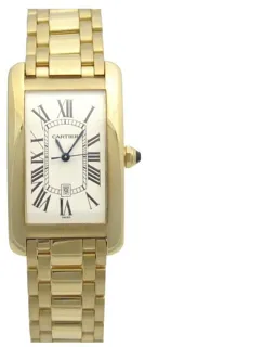 Cartier Tank Amu00e9ricaine 1740 Yellow gold White