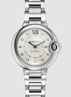 Cartier Ballon Bleu 33mm WE902074 Stainless steel Silver