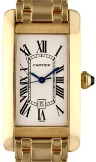 Cartier Tank Américaine 1725 Yellow gold White