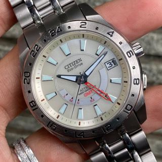 CITIZEN Eco-Drive ATTESA 腕時計 Citizen Eco-Drive ATD53-2862 Stainless steel White 2004 Indonesia