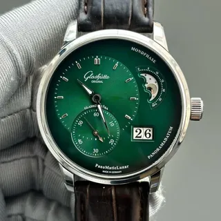 Glashütte PanoMaticLunar 1-90-02-13-32-62 40mm Stainless steel Green