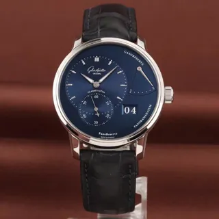 Glashütte PanoReserve 1-65-01-26-12-35 40mm Stainless steel Blue