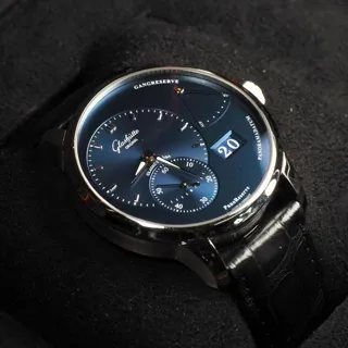 Glashütte PanoReserve 1-65-01-26-12-35 40mm Stainless steel Blue