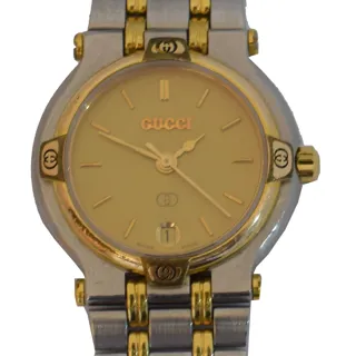 Gucci 9000L Stainless steel and Gold-plated Golden