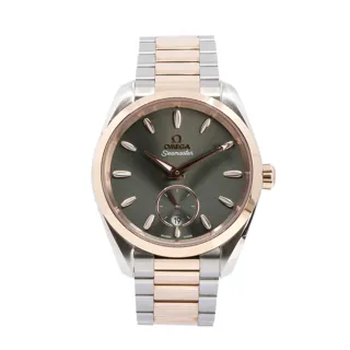 Omega Aqua Terra 220.20.38.20.10.001 38mm Rose gold and Stainless steel Green