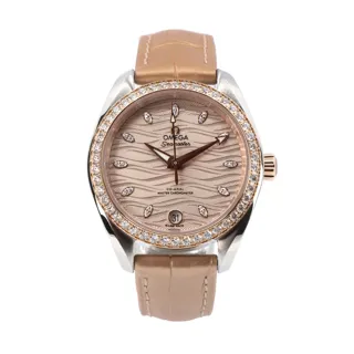 Omega Aqua Terra 220.28.34.20.59.001 40.5mm Rose gold and Stainless steel Gray