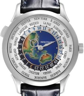 Patek Philippe World Time 5231G 18k white gold Silver