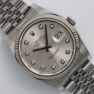 Rolex Datejust 36 116234-0084 White gold and Stainless steel Silver