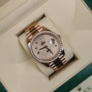 Rolex Day-Date 228345RBR-0002 Everose gold White