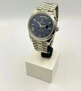 Rolex Day-Date 40 228239-0007 White gold Blue