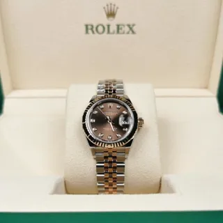 Rolex Lady-Datejust 279171-0011 Rose gold and Stainless steel Brown