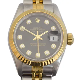 Rolex Lady-Datejust 69163 Stainless steel and gold Black