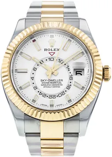 Rolex Sky-Dweller 326933 Yellow gold and Stainless steel White