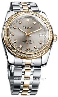 Tudor Classic 21023-62583-GRDIDSTL 38mm brushed/polished steel$gold toned steel Gray