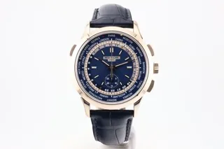 Patek Philippe World Time Chronograph 5930G-010 39.5mm White gold Blue