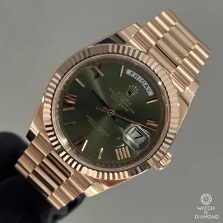 Rolex Day-Date 228235-0025 Rose gold Green