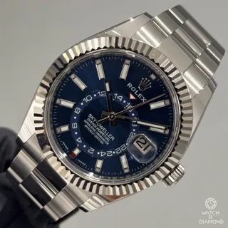 Rolex Sky-Dweller 326934-0003 White gold and Stainless steel Blue