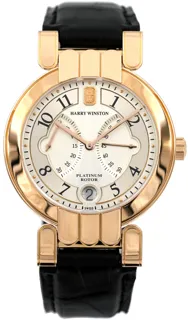 Harry Winston Double seconds Bi-retrograde 18k 200-MAB137R Rose gold Silver