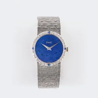 Piaget 9706 A6 18k white gold Blue