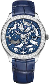 Piaget Polo White Gold Diamond Skeleton Dial G0A46010 White gold and Yellow gold Blue