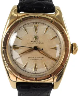 Rolex Bubble Back 5015 14k yellow gold Silver