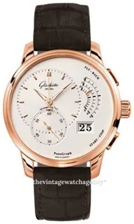 Glashütte Pano Panograph 61-03-25-15-04 18k rose gold Silver