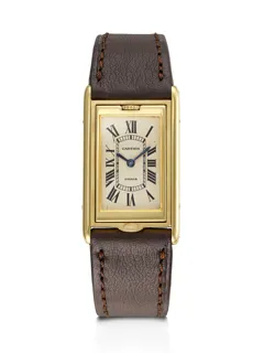 Cartier Tank Basculante Yellow gold Silver