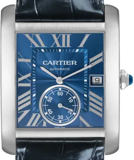 Cartier Tank MC WSTA0010 Stainless steel Blue