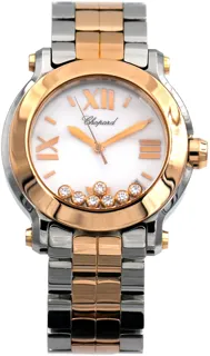 Chopard Happy Sport 278488-9001 Yellow gold and Stainless steel White