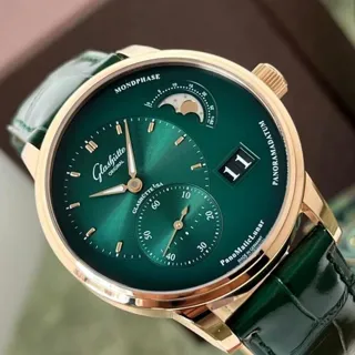 Glashütte PanoMaticLunar 1-90-02-23-35-30 40mm Rose gold Green