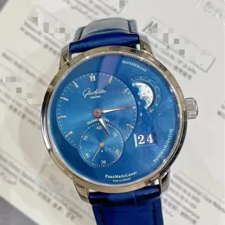 Glashütte PanoMaticLunar 1-90-02-46-32-55 40mm Stainless steel Blue