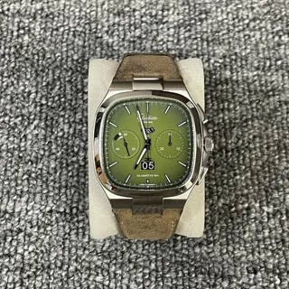 Glashütte Seventies Chronograph Panorama Date 1-37-02-09-02-62 40mm Stainless steel Green