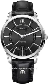 Maurice Lacroix Pontos PT6358-SS001-330-1 Stainless steel Black