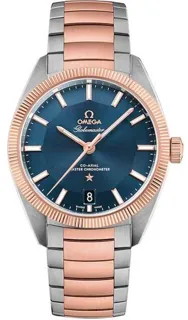 Omega Globemaster 130.20.39.21.03.001 39mm Yellow gold and Stainless steel Blue