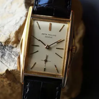 Patek Philippe Vintage REF. 2554  RAY 18K ROSE GOLD RARE   1950S 28mm Rose gold Silver