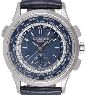 Patek Philippe World Time Chronograph 5930G-001 39.5mm White gold Blue