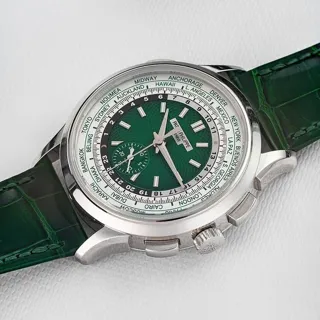 Patek Philippe World Time Chronograph 5930P-001 39.5mm Platinum Green