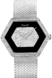 Piaget Vintage 95575B2 29mm White gold$diamonds Black