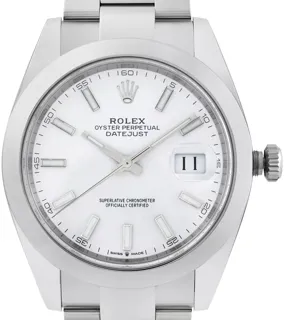 Rolex Datejust 41 126300 Stainless steel White