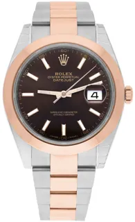 Rolex Datejust 41 126301 41mm Stainless Steel$Everose Brown