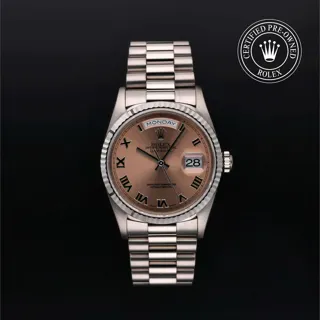 Rolex Day-Date 36 18239 White gold Pink