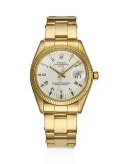 Rolex Oyster Perpetual Date 1503 Yellow gold White