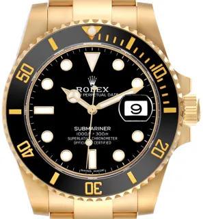 Rolex Submariner 116618 18k yellow gold Black