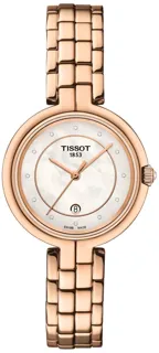 Tissot T-Lady T094.210.33.116.02 30mm Rose gold and Stainless steel White