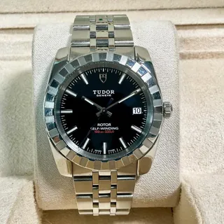 Tudor Classic 21010 38mm Stainless steel Black