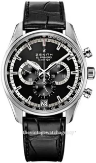 Zenith El Primero 03.2040.400/21.C496 Stainless steel Black