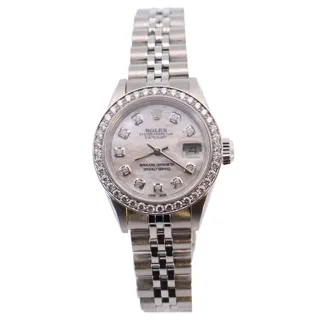 Rolex Lady-Datejust 69174 Stainless steel White